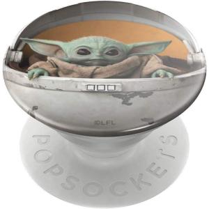 PopSockets Adhesive Phone Grip, Holder, Phone Stand, Star Wars – Enamel Imperial Icon(Baby Yoda Pod)