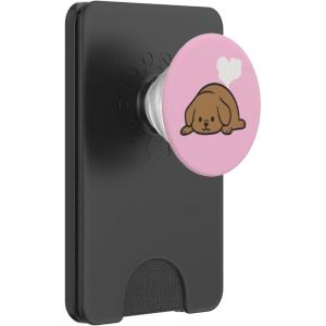 PopSockets Phone Grip, Dog – Sleeper Pupper PopSockets PopGrip for MagSafe(Magnetic PopWallet)