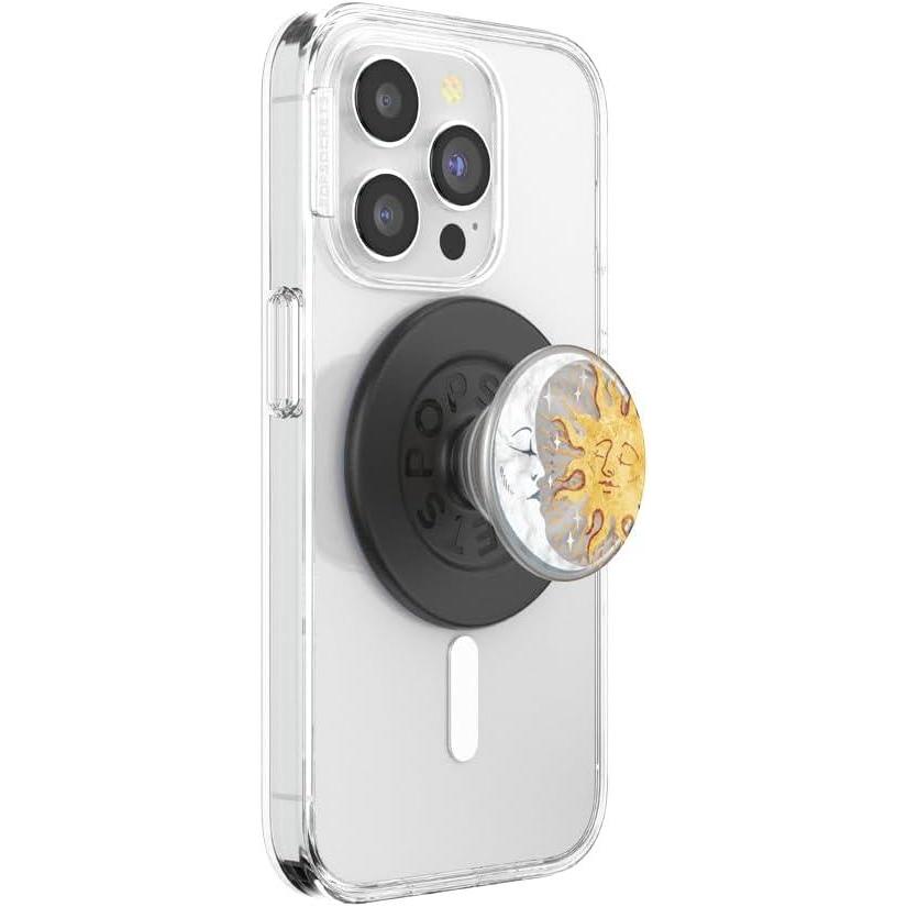 image:imagePopSockets Phone Grip for MagSafe Magnetic Holder Phone Stand Enamel Enamel Lunar Dreams PinkTranslucent Sun and Moon