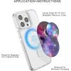 PopSockets Phone Grip Compatible with MagSafe®, Phone Holder, Wireless Charging Compatible, Pill-Shaped Grip – Blue Nebula(Blue Nebula)