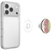 PopSockets Phone Grip for MagSafe, Magnetic Holder, Phone Stand, Enamel – Enamel Lunar Dreams Pink(Lunar Dreams Pink Adhesive)