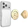 PopSockets Phone Grip for MagSafe, Magnetic Holder, Phone Stand, Spinner – Black Radial Backspin(Gold Radial)