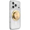 PopSockets Phone Grip for MagSafe, Magnetic Holder, Phone Stand, Spinner – Black Radial Backspin(Gold Radial)