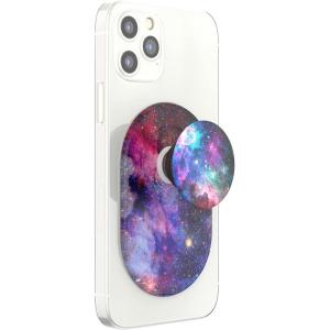PopSockets Phone Grip Compatible with MagSafe®, Phone Holder, Wireless Charging Compatible, Pill-Shaped Grip – Blue Nebula(Blue Nebula)