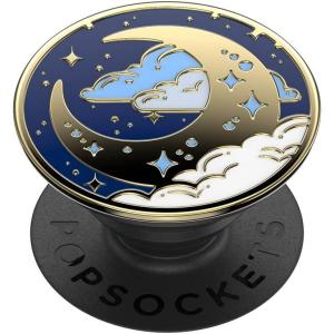 PopSockets Phone Grip for MagSafe, Magnetic Holder, Phone Stand, Enamel – Enamel Lunar Dreams Pink(Fly Me To The Moon)