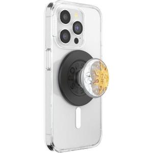 PopSockets Phone Grip for MagSafe, Magnetic Holder, Phone Stand, Enamel – Enamel Lunar Dreams Pink(Translucent Sun and Moon)