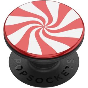 PopSockets Phone Grip for MagSafe, Magnetic Holder, Phone Stand, Spinner – Black Radial Backspin(Peppermint)