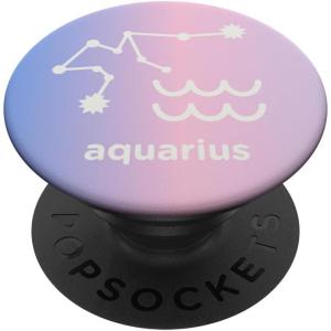 PopSockets Zodiac Phone Grip – Aquarius Aura PopSockets PopGrip for MagSafe(Adhesive PopGrip)