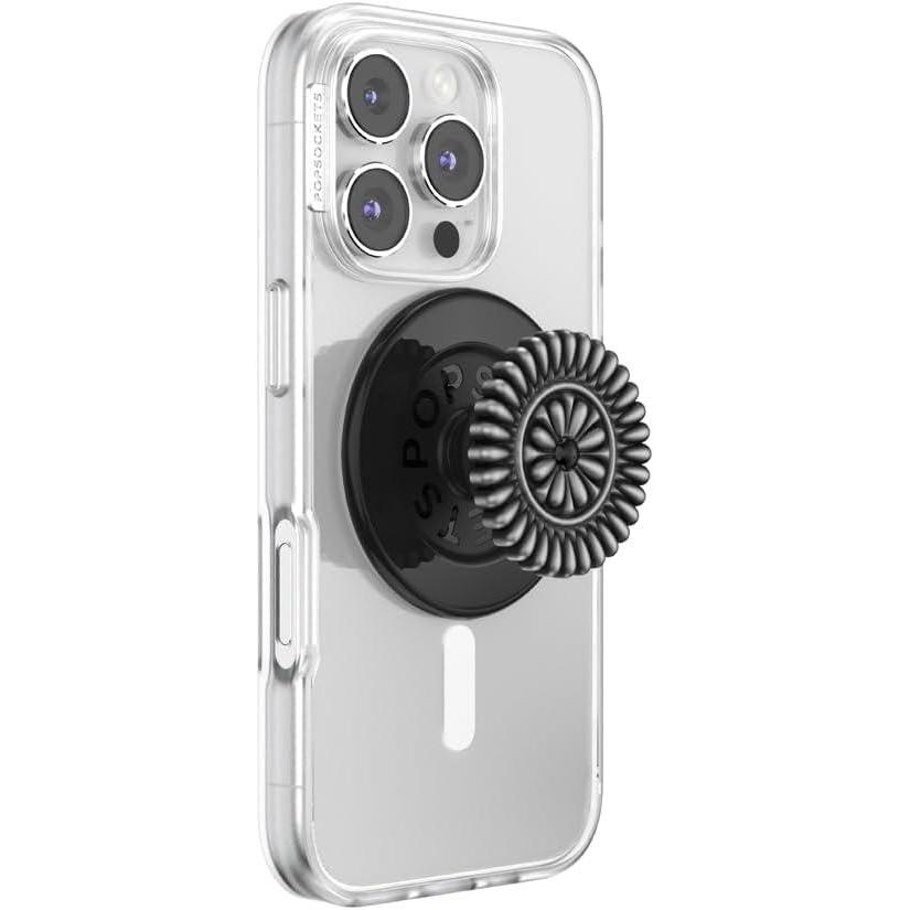 image:imagePopSockets Phone Grip for MagSafe Magnetic Holder Phone Stand Enamel Enamel Stamped BlackEnamel Stamped Black
