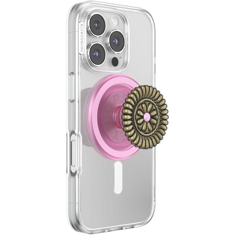 image:imagePopSockets Phone Grip for MagSafe Magnetic Holder Phone Stand Enamel Enamel Stamped BlackEnamel Stamped Pink