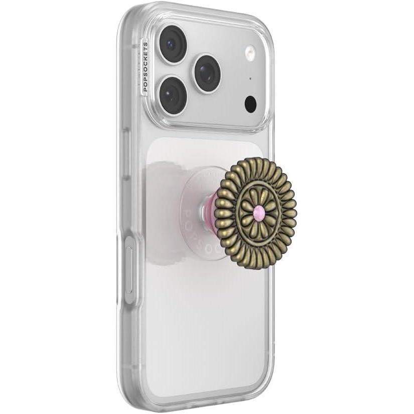 image:imagePopSockets Phone Grip for MagSafe Magnetic Holder Phone Stand Enamel Enamel Stamped BlackEnamel Stamped Pink Adhesive