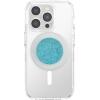 PopSockets Phone Grip for MagSafe, Magnetic Holder, Phone Stand, Enamel – Enamel Stamped Black(Accent Turquoise)
