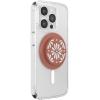 PopSockets Phone Grip for MagSafe, Magnetic Holder, Phone Stand, Enamel – Enamel Stamped Black(Glazed Terracotta)