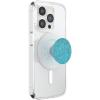 PopSockets Phone Grip for MagSafe, Magnetic Holder, Phone Stand, Enamel – Enamel Stamped Black(Accent Turquoise)