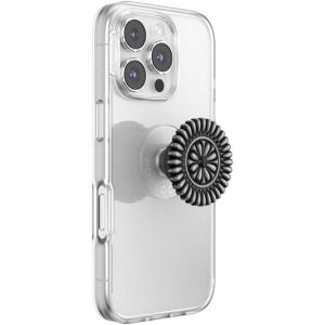 PopSockets Phone Grip for MagSafe, Magnetic Holder, Phone Stand, Enamel – Enamel Stamped Black(Enamel Stamped Black Adhesive)