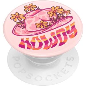 PopSockets Phone Grip for MagSafe, Magnetic Holder, Phone Stand, Enamel – Enamel Stamped Black(Hey Howdy)