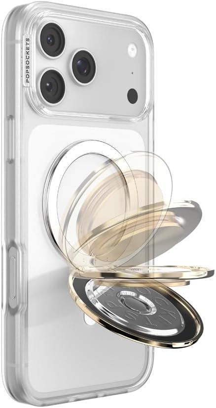 image:imagePopSockets Round Magnetic Base Only Compatible with PopSockets Tops KickOut Glossy WhiteGold