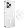 PopSockets Round Magnetic Base Only, Compatible with PopSockets Tops, Kick-Out – Glossy White(Clear)