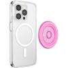 PopSockets Round Magnetic Base Only, Compatible with PopSockets Tops, Kick-Out – Glossy White(Pink)