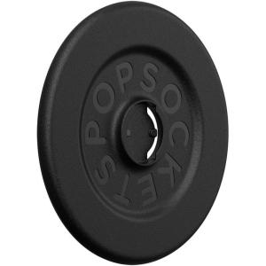 PopSockets Round Magnetic Base Only, Compatible with PopSockets Tops, Kick-Out – Glossy White(Black)