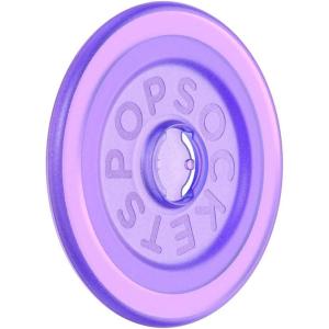 PopSockets Round Magnetic Base Only, Compatible with PopSockets Tops, Kick-Out – Glossy White(Dusty Lavendar)