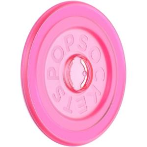 PopSockets Round Magnetic Base Only, Compatible with PopSockets Tops, Kick-Out – Glossy White(Pink)