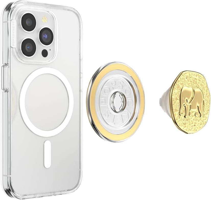 image:imagePopSockets Phone Grip for MagSafe Magnetic Holder Phone Stand Crystal Eye of the Beholder GoldElephant Token
