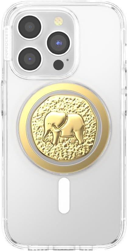 image:imagePopSockets Phone Grip for MagSafe Magnetic Holder Phone Stand Crystal Eye of the Beholder GoldElephant Token