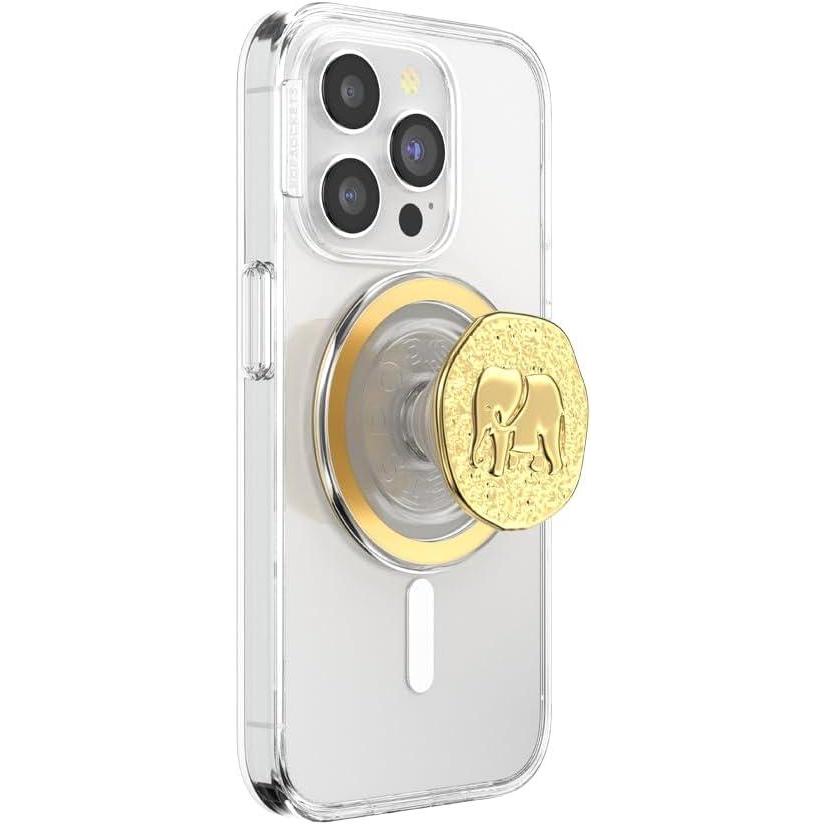 image:imagePopSockets Phone Grip for MagSafe Magnetic Holder Phone Stand Crystal  Eye of the Beholder GoldElephant Token