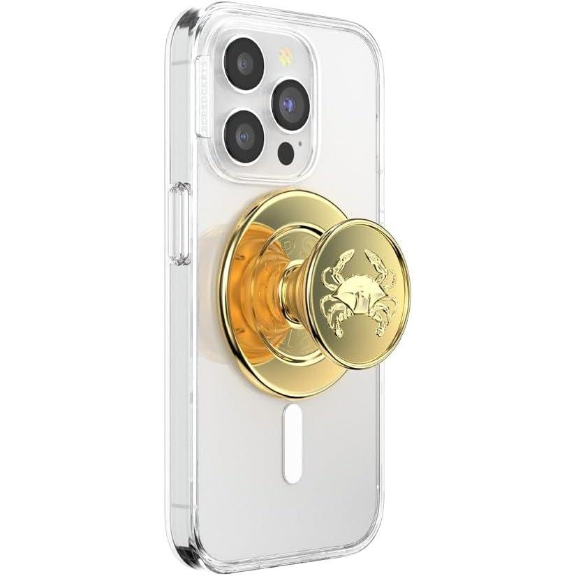 image:imagePopSockets Phone Grip for MagSafe Magnetic Holder Phone Stand Crystal  Eye of the Beholder GoldEnamel Dungeness
