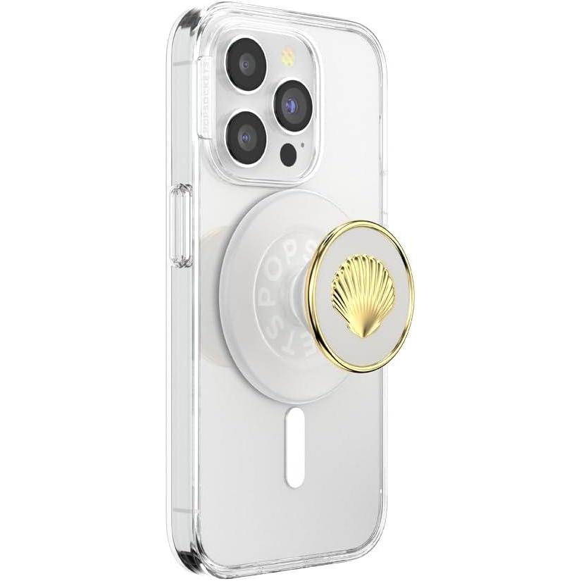image:imagePopSockets Phone Grip for MagSafe Magnetic Holder Phone Stand Crystal  Eye of the Beholder GoldVenus White