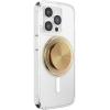 PopSockets Phone Grip for MagSafe, Magnetic Holder, Phone Stand, Crystal – Eye of the Beholder Gold(Aluminum Radial Gold)