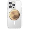 PopSockets Phone Grip for MagSafe, Magnetic Holder, Phone Stand, Crystal – Eye of the Beholder Gold(Aluminum Radial Gold)