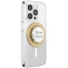 PopSockets Phone Grip for MagSafe, Magnetic Holder, Phone Stand, Crystal – Eye of the Beholder Gold(Do Not Disturb)
