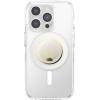 PopSockets Phone Grip for MagSafe, Magnetic Holder, Phone Stand, Crystal – Eye of the Beholder Gold(Enamel Radiant White)