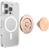 PopSockets Phone Grip for MagSafe, Magnetic Holder, Phone Stand, Crystal – Eye of the Beholder Gold(Radial Rose Gold)