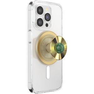 PopSockets Phone Grip for MagSafe, Magnetic Holder, Phone Stand, Crystal – Eye of the Beholder Gold(Brooch Jade)