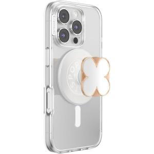 PopSockets Phone Grip for MagSafe, Magnetic Holder, Phone Stand, Crystal – Eye of the Beholder Gold(Clover Rose Gold)