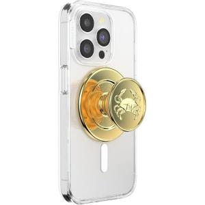 PopSockets Phone Grip for MagSafe, Magnetic Holder, Phone Stand, Crystal – Eye of the Beholder Gold(Enamel Dungeness)