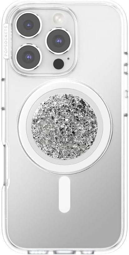 image:imagePopSockets Adhesive Phone Grip Holder Phone Stand Crystal Eye of the Beholder SilverConfetti Foil Silver