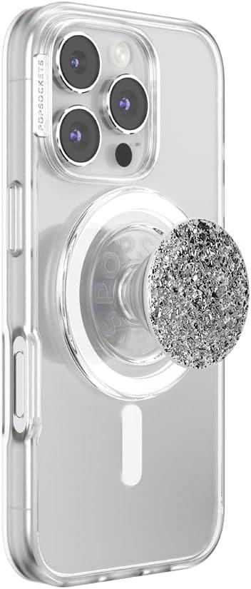 image:imagePopSockets Adhesive Phone Grip Holder Phone Stand Crystal Eye of the Beholder SilverConfetti Foil Silver
