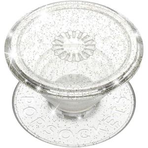PopSockets Adhesive Phone Grip, Holder, Phone Stand, Crystal – Eye of the Beholder Silver(Clear Glitter)