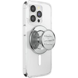 PopSockets Adhesive Phone Grip, Holder, Phone Stand, Crystal – Eye of the Beholder Silver(Enamel Seashore)