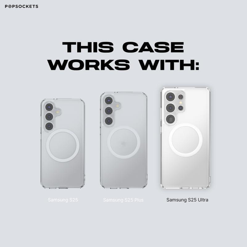 image:imagePopSockets Samsung Galaxy S26 Phone Case Compatible with MagSafe Black Transluscent BlackBlack Transluscent