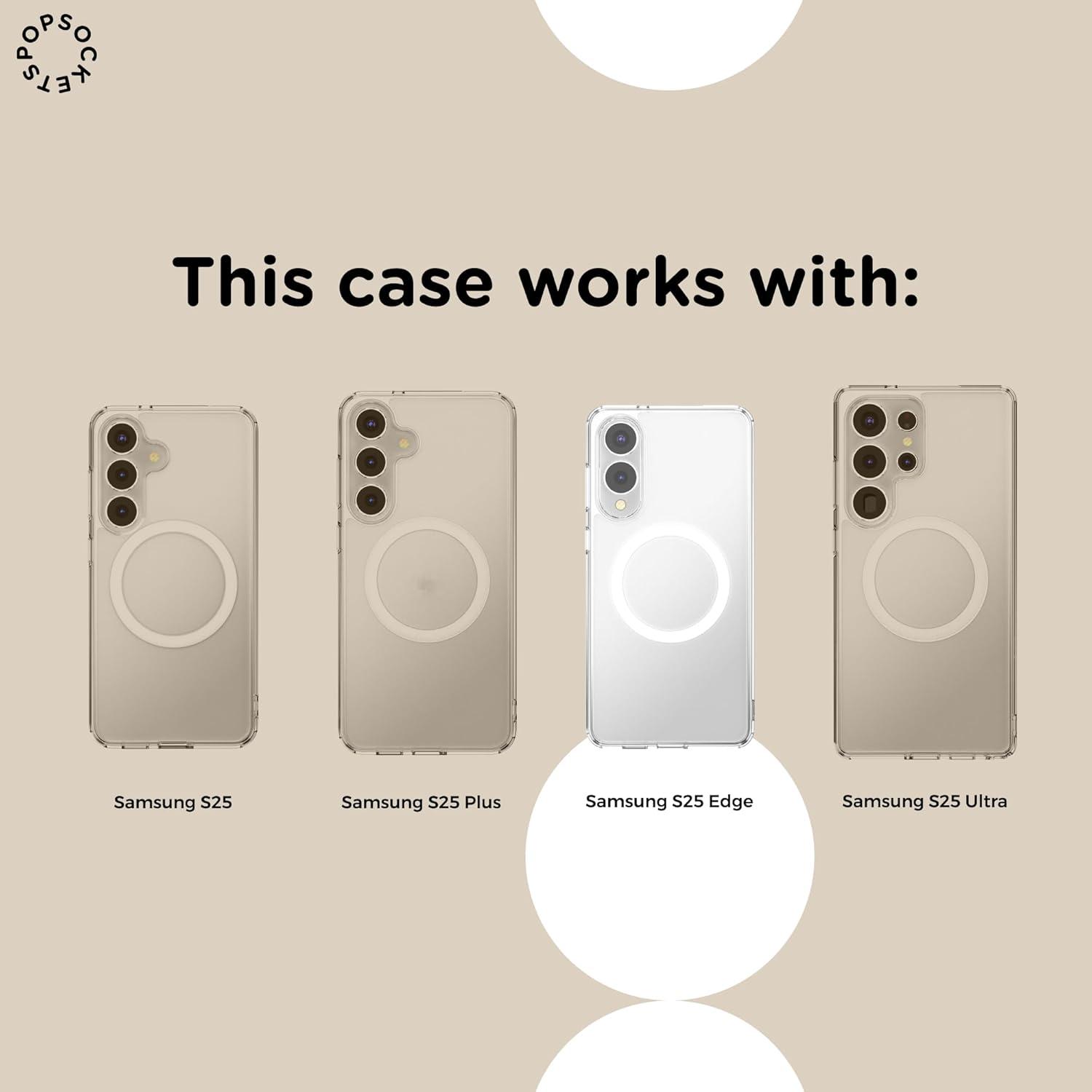 image:imagePopSockets Samsung Galaxy S26 Phone Case Compatible with MagSafe Black Transluscent BlackBlack Transluscent
