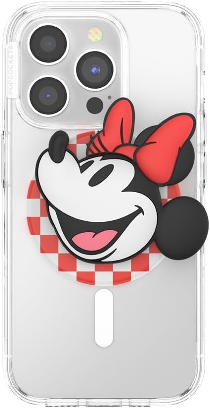 image:imagePopSockets Phone Grip for MagSafe Secure Magnetic Phone Grip amp Stand HandsFree Kickstand Wireless Charging Compatible Disney Heart Two CuteClassic Minnie