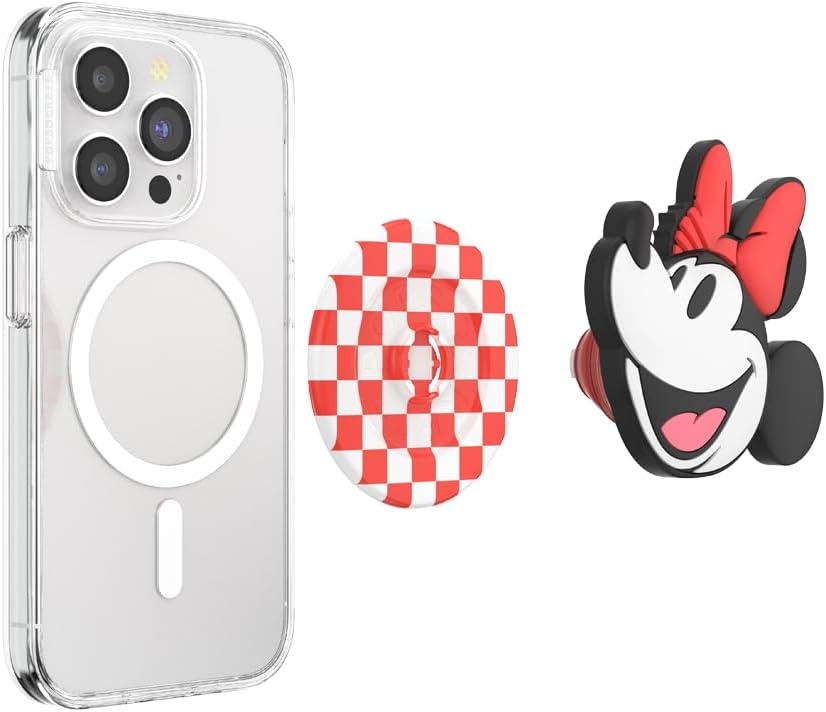 image:imagePopSockets Phone Grip for MagSafe Secure Magnetic Phone Grip amp Stand HandsFree Kickstand Wireless Charging Compatible Disney Heart Two CuteClassic Minnie