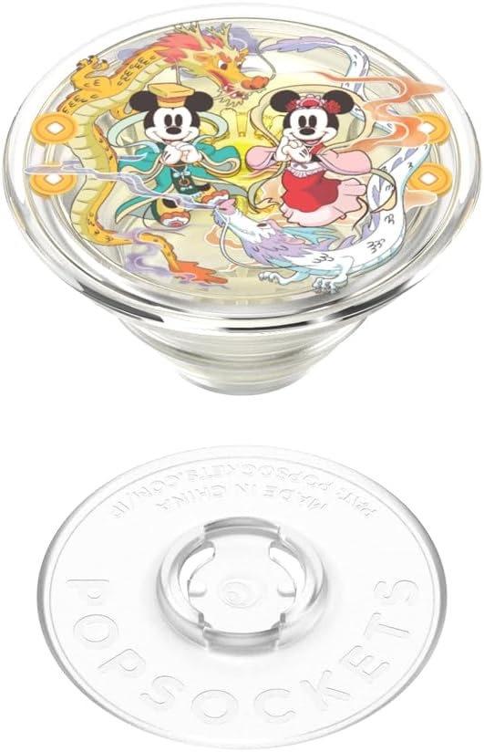 image:imagePopSockets Phone Grip for MagSafe Secure Magnetic Phone Grip amp Stand HandsFree Kickstand Wireless Charging Compatible Disney Heart Two CuteDragon
