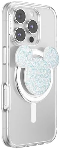 image:imagePopSockets Phone Grip for MagSafe Secure Magnetic Phone Grip amp Stand HandsFree Kickstand Wireless Charging Compatible Disney Heart Two CuteEarridescent Mickey White