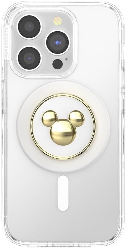 image:imagePopSockets Phone Grip for MagSafe Secure Magnetic Phone Grip amp Stand HandsFree Kickstand Wireless Charging Compatible Disney Heart Two CuteEnamel Mickey